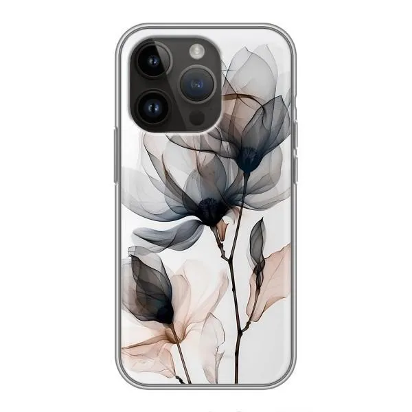 Чехол с принтом «Цветы на белом» для iPhone 14 Pro Max