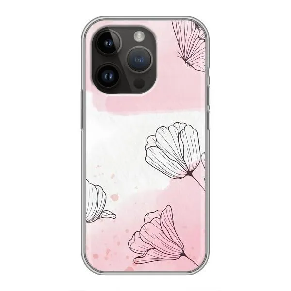 Чехол с принтом «Розовые цветы» для iPhone 14 Pro Max