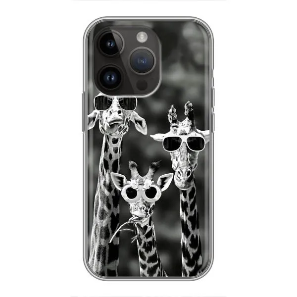 Чехол с принтом «Жирафы в очках» для iPhone 14 Pro Max
