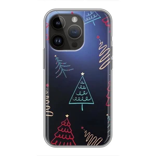 Чохол з принтом «Різдвяні ялинки» для iPhone 14 Pro Max