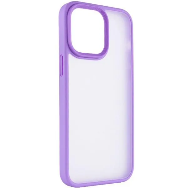 TPU+PC чехол Metal Buttons для Apple iPhone 14 Pro (6.1") — Сиреневый — фото 1