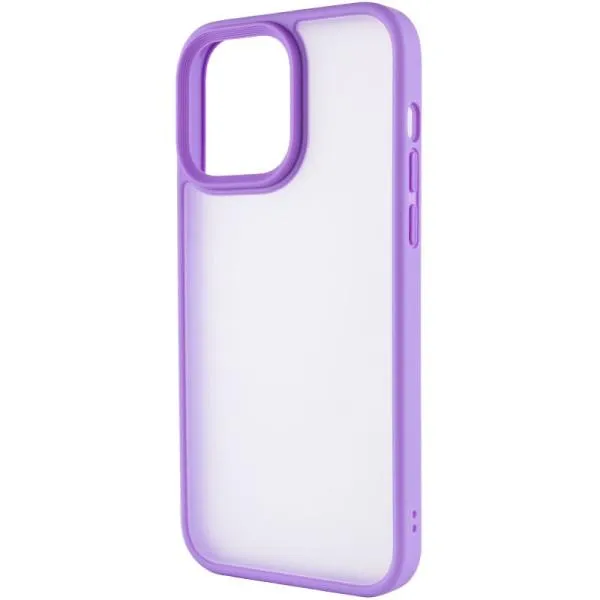TPU+PC чехол Metal Buttons для Apple iPhone 14 Pro (6.1") — Сиреневый — фото 3