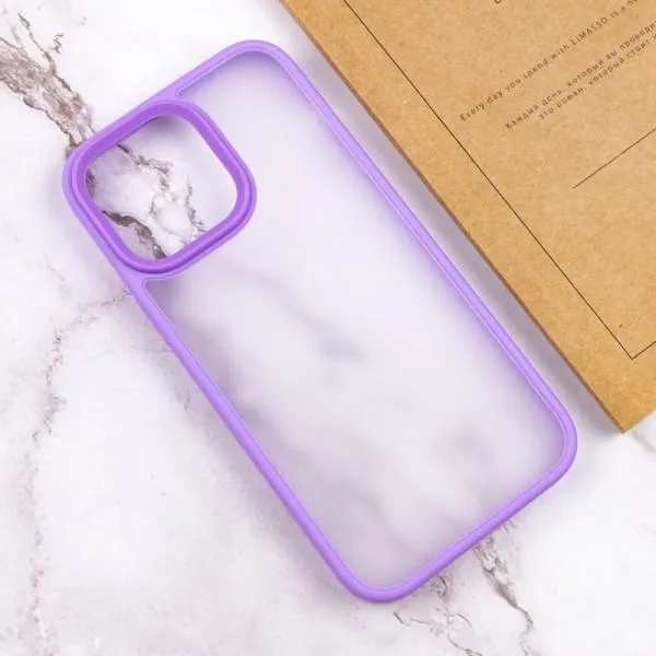 TPU+PC чехол Metal Buttons для Apple iPhone 14 Pro (6.1") — Сиреневый — фото 4