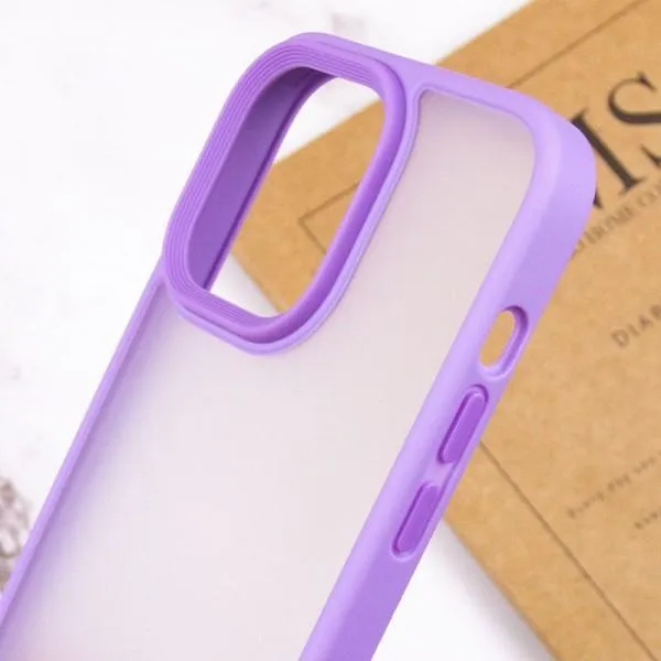 TPU+PC чехол Metal Buttons для Apple iPhone 14 Pro (6.1") — Сиреневый — фото 5