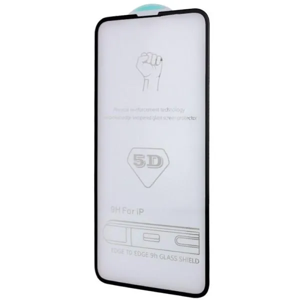 Защитное стекло 5D Hard (full glue) (тех.пак) для Apple iPhone 14 Pro (6.1") — Черный