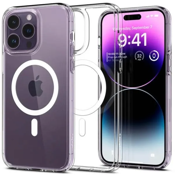 Чохол SGP Ultra Hybrid (MagFit) для Apple iPhone 14 Pro (6.1") — Прозорий — фото 1