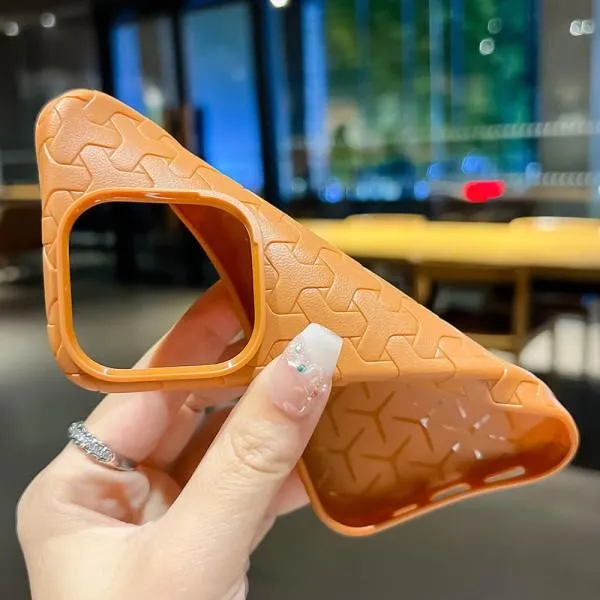 Чохол TPU Weaving для Apple iPhone 14 Pro (6.1") — Помаранчевий — фото 5 Чохол TPU Weaving для Apple iPhone 14 Pro (6.1") — Помаранчевий — фото 5