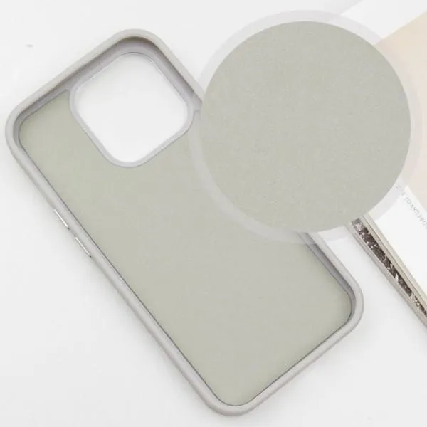 Шкіряний чохол SnapCase with Magnetic Fit для Apple iPhone 14 Pro (6.1") — Сірий — фото 4