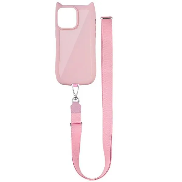 Чохол TPU GETMAN Cat with straps для Apple iPhone 14 Pro (6.1") — Рожевий — фото 1 Чохол TPU GETMAN Cat with straps для Apple iPhone 14 Pro (6.1") — Рожевий — фото 1