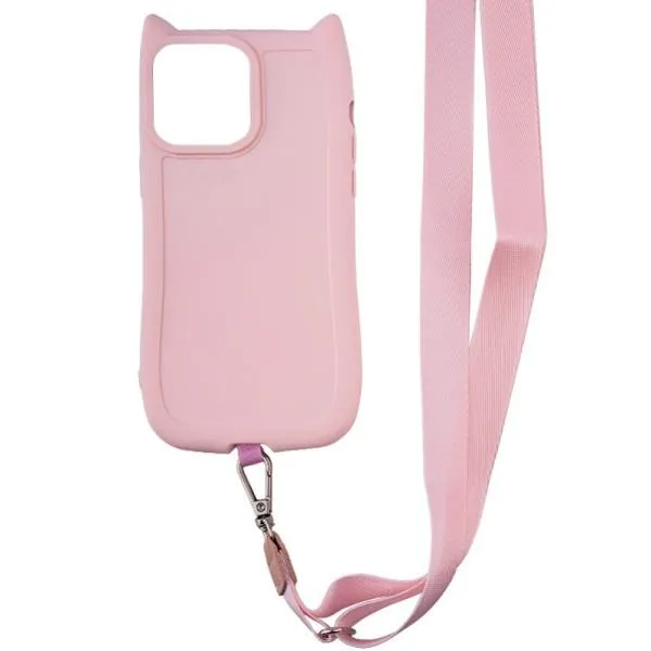 Чохол TPU GETMAN Cat with straps для Apple iPhone 14 Pro (6.1") — Рожевий — фото 2 Чохол TPU GETMAN Cat with straps для Apple iPhone 14 Pro (6.1") — Рожевий — фото 2