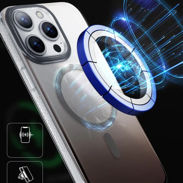 Чохол TPU+PC Shadow with Magnetic Fit для Apple iPhone 14 Pro (6.1") — Сірий — фото 2