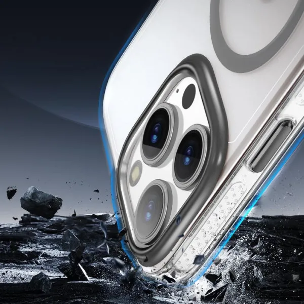 Чохол TPU+PC Shadow with Magnetic Fit для Apple iPhone 14 Pro (6.1") — Сірий — фото 4