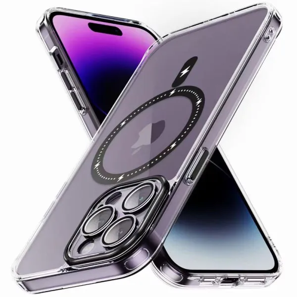 Чохол TPU+PC Colorful with Magnetic Fit для Apple iPhone 14 Pro (6.1") — Чорний — фото 2 Чохол TPU+PC Colorful with Magnetic Fit для Apple iPhone 14 Pro (6.1") — Чорний — фото 2