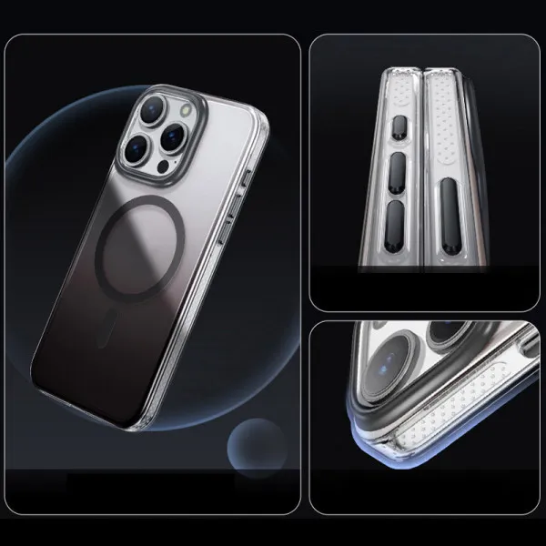Чохол TPU+PC Shadow with Magnetic Fit для Apple iPhone 14 Pro (6.1") — Чорний — фото 2
