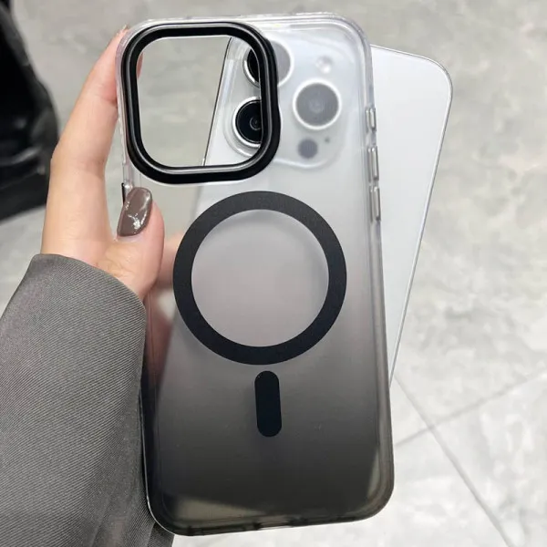 Чохол TPU+PC Shadow with Magnetic Fit для Apple iPhone 14 Pro (6.1") — Чорний — фото 3