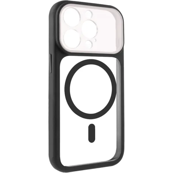Чохол TPU+PC GETMAN Moon Clear with MagSafe для Apple iPhone 14 Pro (6.1") — Чорний — фото 1 Чохол TPU+PC GETMAN Moon Clear with MagSafe для Apple iPhone 14 Pro (6.1") — Чорний — фото 1