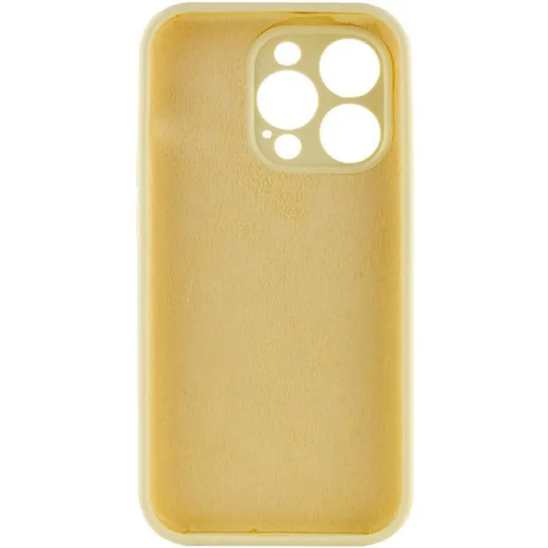 Чохол Silk Full Camera Protective (AA) NO LOGO для Apple iPhone 14 Pro (6.1") — Жовтий — фото 3