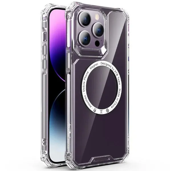 Чохол TPU Gorilla with Magnetic Fit для Apple iPhone 14 Pro (6.1") — Прозорий — фото 5 Чохол TPU Gorilla with Magnetic Fit для Apple iPhone 14 Pro (6.1") — Прозорий — фото 5