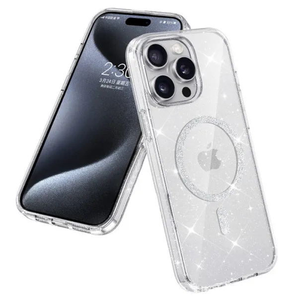 Чохол TPU Eclipse Sparkle Magnetic Fit для Apple iPhone 14 Pro (6.1") — Прозорий — фото 2 Чохол TPU Eclipse Sparkle Magnetic Fit для Apple iPhone 14 Pro (6.1") — Прозорий — фото 2