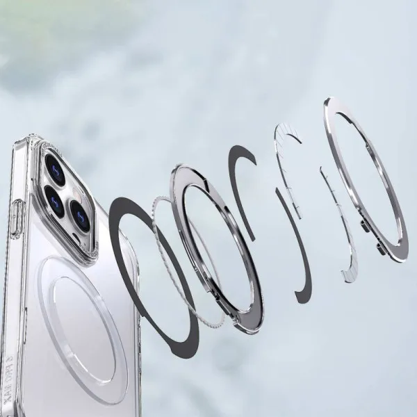 Чохол TPU+PC Empire with Magnetic Fit and Ring для Apple iPhone 14 Pro (6.1") — Прозорий — фото 5 Чохол TPU+PC Empire with Magnetic Fit and Ring для Apple iPhone 14 Pro (6.1") — Прозорий — фото 5