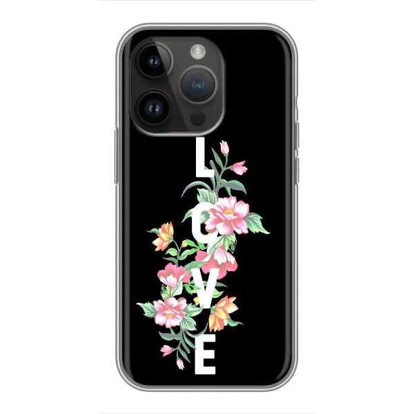 Чехол с принтом «Цветы LOVE» для iPhone 14 Pro Чехол с принтом «Цветы LOVE» для iPhone 14 Pro