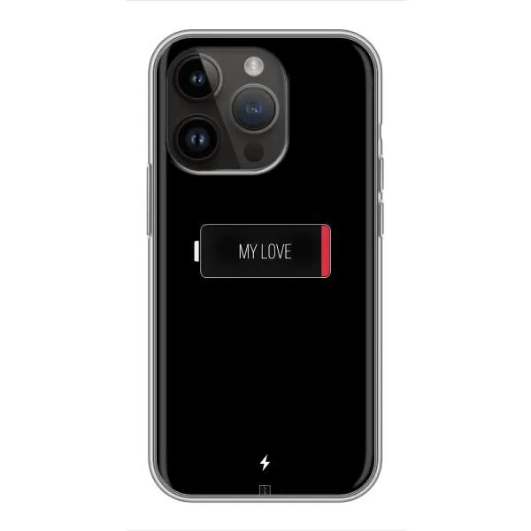 Чехол с принтом «Love battery» для iPhone 14 Pro Чехол с принтом «Love battery» для iPhone 14 Pro