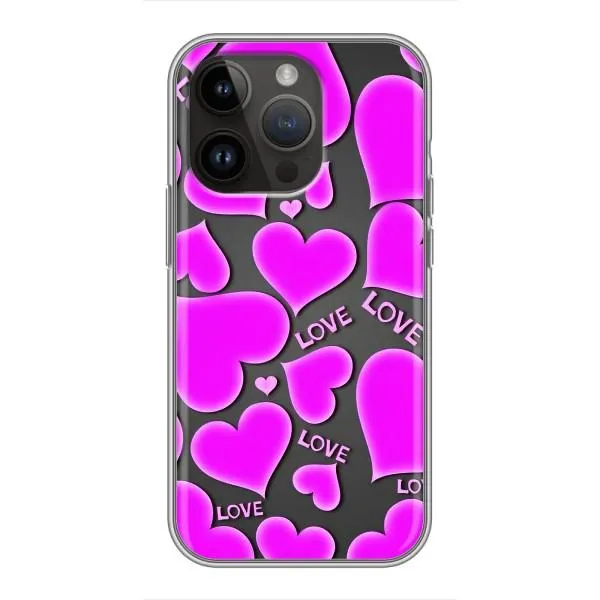 Чехол с принтом «Pink hearts» для iPhone 14 Pro Чехол с принтом «Pink hearts» для iPhone 14 Pro