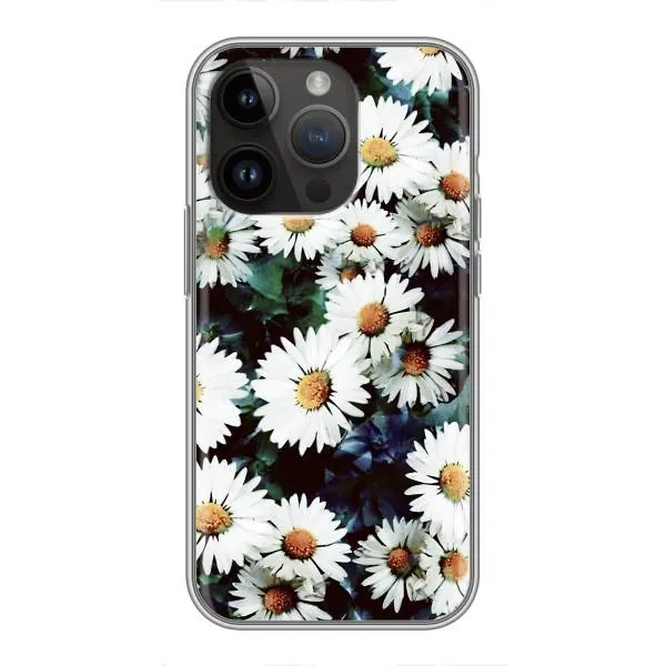 Чехол с принтом «Ромашки» для iPhone 14 Pro