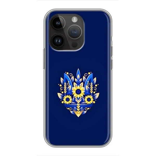 Чохол з принтом «Квітковий Герб» для iPhone 14 Pro