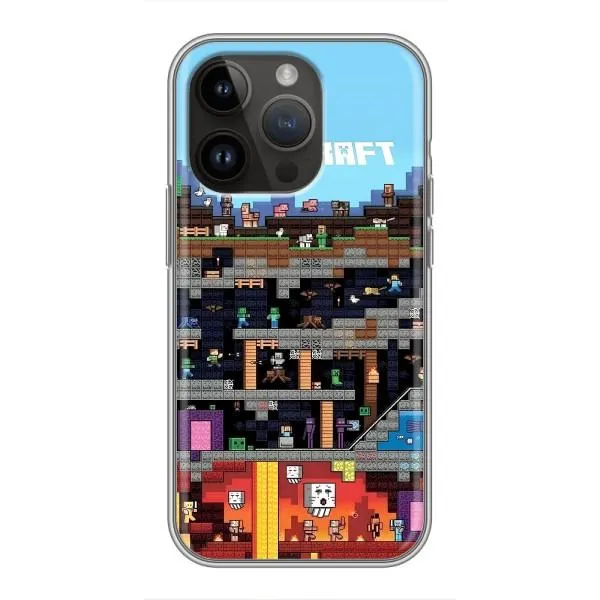 Чохол з принтом «фон Minecraft» для iPhone 14 Pro Чохол з принтом «фон Minecraft» для iPhone 14 Pro
