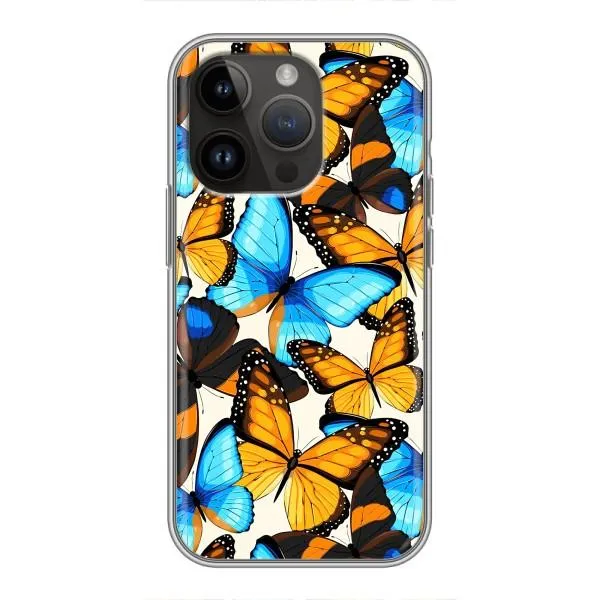 Чехол с принтом «Яркие бабочки» для iPhone 14 Pro