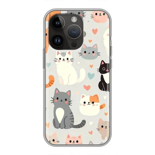 Чохол з принтом «Колаж котів» для iPhone 14 Pro