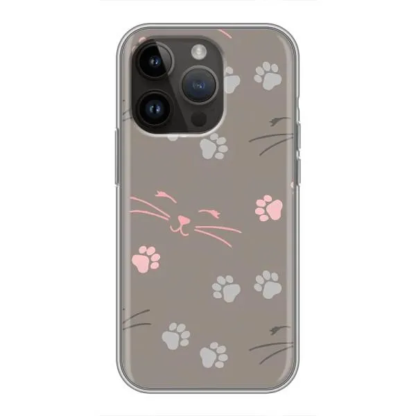 Чохол з принтом «Лапи і вуса» для iPhone 14 Pro