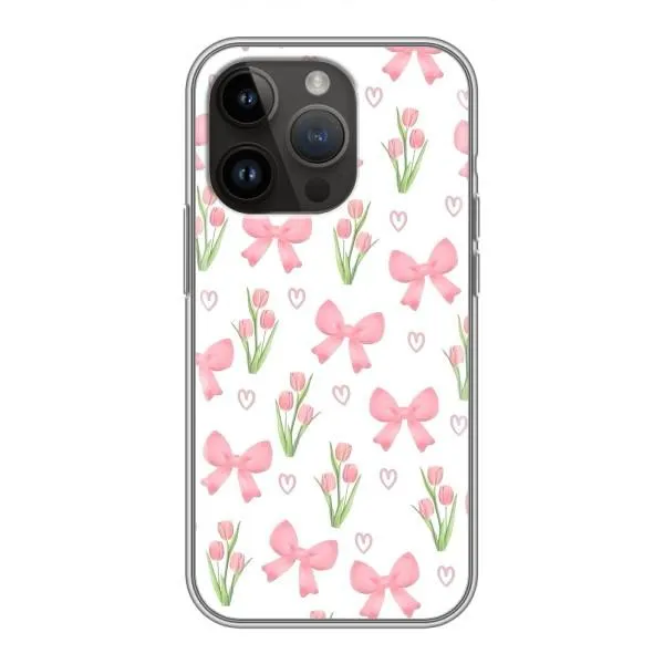 Чехол с принтом «Банты и цветы» для iPhone 14 Pro