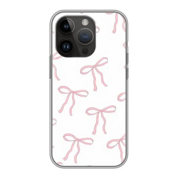 Чехол с принтом «Розовые бантики» для iPhone 14 Pro