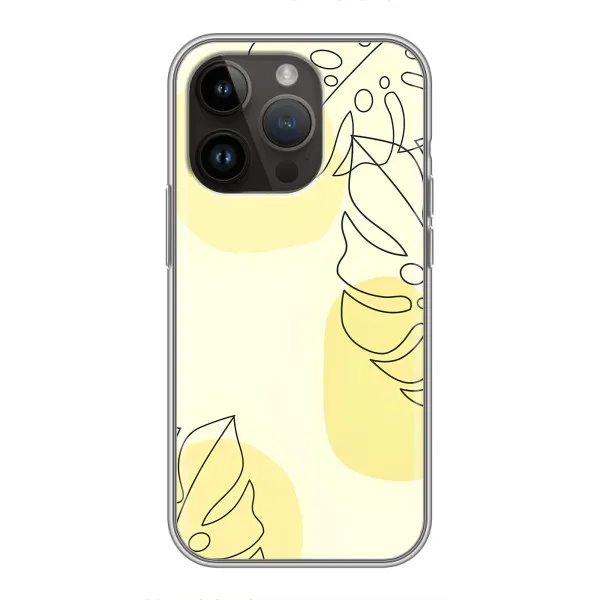 Чехол с принтом «Желтая монстера арт» для iPhone 14 Pro Чехол с принтом «Желтая монстера арт» для iPhone 14 Pro