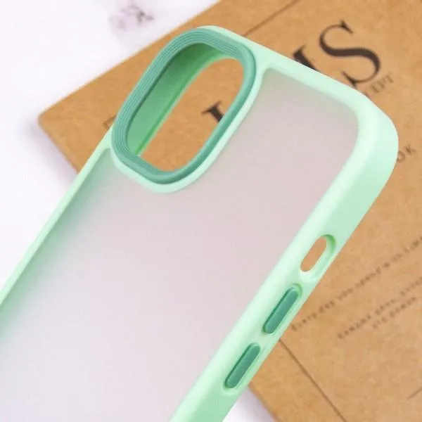 TPU+PC чохол Metal Buttons для Apple iPhone 14 / 13 (6.1") — М'ятний — фото 5
