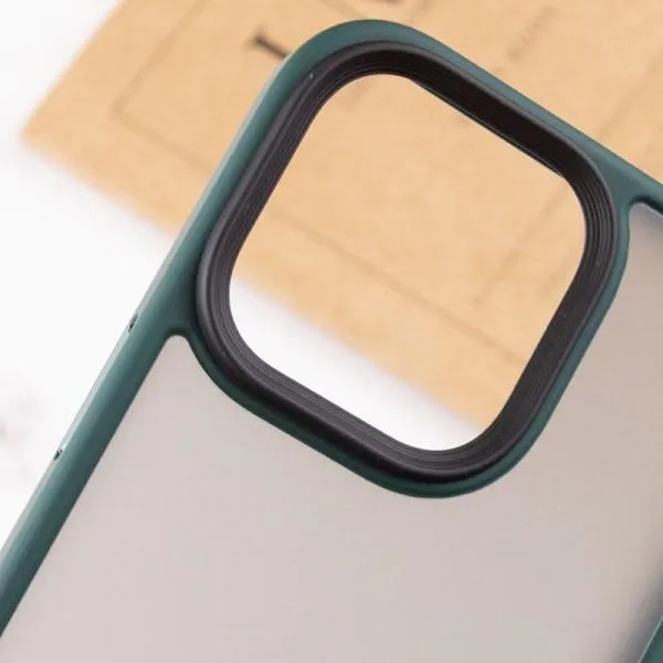 TPU+PC чохол Metal Buttons для Apple iPhone 14 / 13 (6.1") — Зелений — фото 5