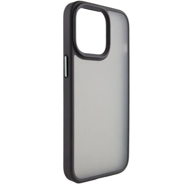 TPU+PC чохол Metal Buttons для Apple iPhone 14 / 13 (6.1") — Чорний — фото 2