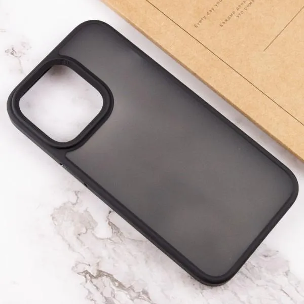 TPU+PC чохол Metal Buttons для Apple iPhone 14 / 13 (6.1") — Чорний — фото 4
