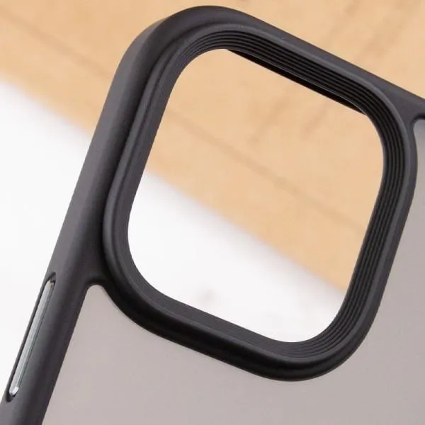 TPU+PC чохол Metal Buttons для Apple iPhone 14 / 13 (6.1") — Чорний — фото 5