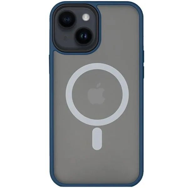 TPU+PC чохол Metal Buttons with Magnetic Fit для Apple iPhone 14 / 13 (6.1") — Синій