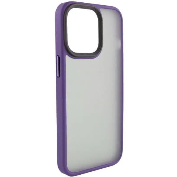 TPU+PC чохол Metal Buttons для Apple iPhone 14 / 13 (6.1") — Темно-фіолетовий — фото 2