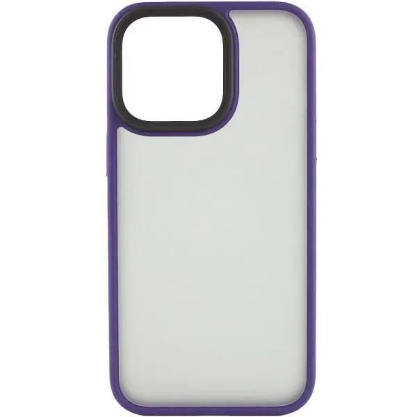 TPU+PC чохол Metal Buttons для Apple iPhone 14 / 13 (6.1") — Темно-фіолетовий — фото 3