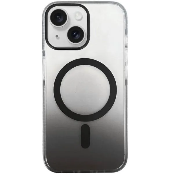 Чехол TPU+PC Shadow with MagSafe для Apple iPhone 14 (6.1") — Черный — фото 4