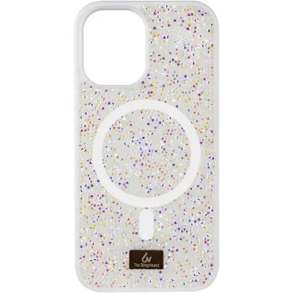 TPU чехол Bling World Rock Diamond with MagSafe для Apple iPhone 14 (6.1") — Белый — фото 1 TPU чехол Bling World Rock Diamond with MagSafe для Apple iPhone 14 (6.1") — Белый — фото 1