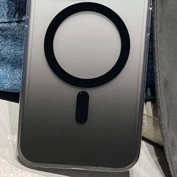 Чехол TPU+PC Shadow with MagSafe для Apple iPhone 14 (6.1") — Черный — фото 1