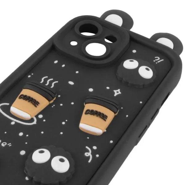 Чохол TPU Toys Case with Ears для Apple iPhone 14 (6.1") — Чорний — фото 1