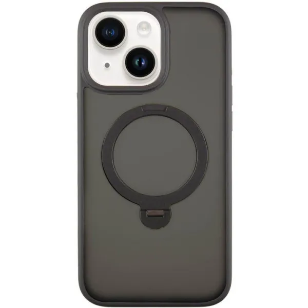 Чохол Ummi Colorful with Magnetic Fit HQ Ring для Apple iPhone 14 / 13 (6.1") — Чорний — фото 1