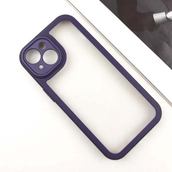TPU чохол Transparent + Colour 1,5mm для Apple iPhone 14 (6.1") — Фіолетовий — фото 2 TPU чохол Transparent + Colour 1,5mm для Apple iPhone 14 (6.1") — Фіолетовий — фото 2